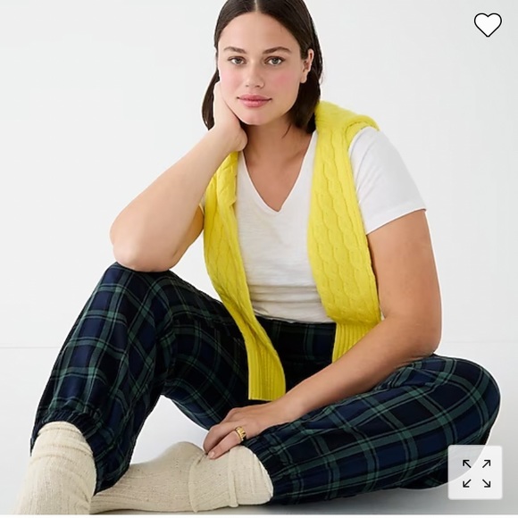 J. Crew Buffalo Check Flannel Pajama Jogger - Picture 3 of 12